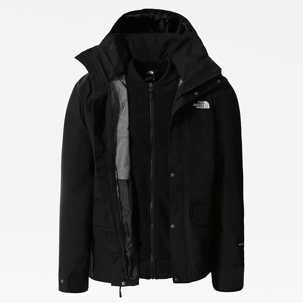 The North Face Waterproof Jackets Mens Australia - The North Face Pinecroft Triclimate Black (VEQ-04